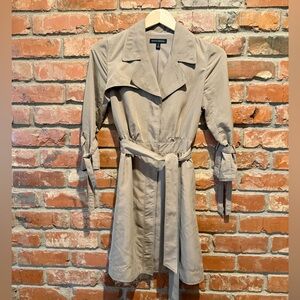 Banana Republic Khaki Belted Trench Dress Size 0